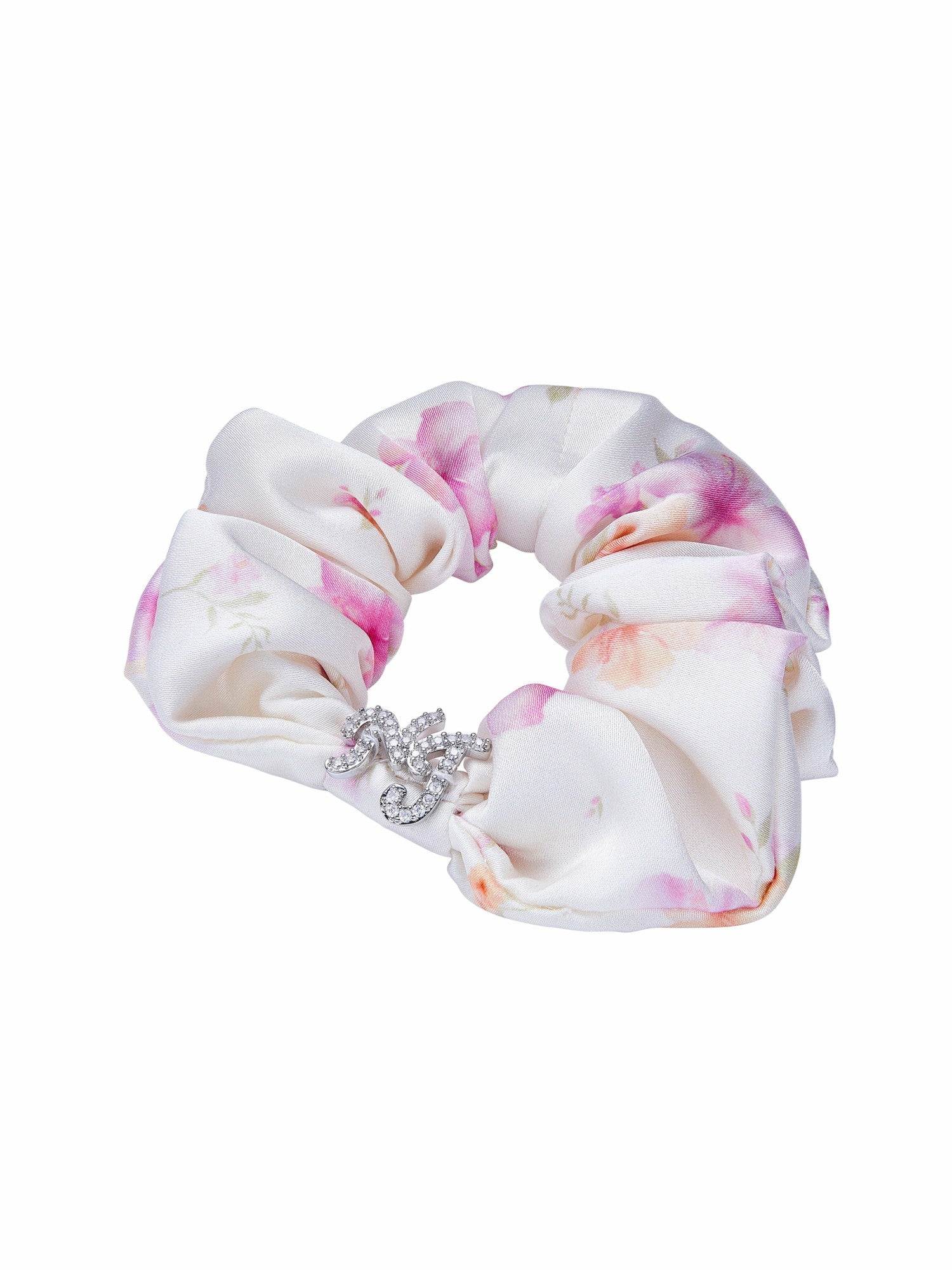 Novella Crystal Logo Ivory Hair Tie | Nana Jacqueline