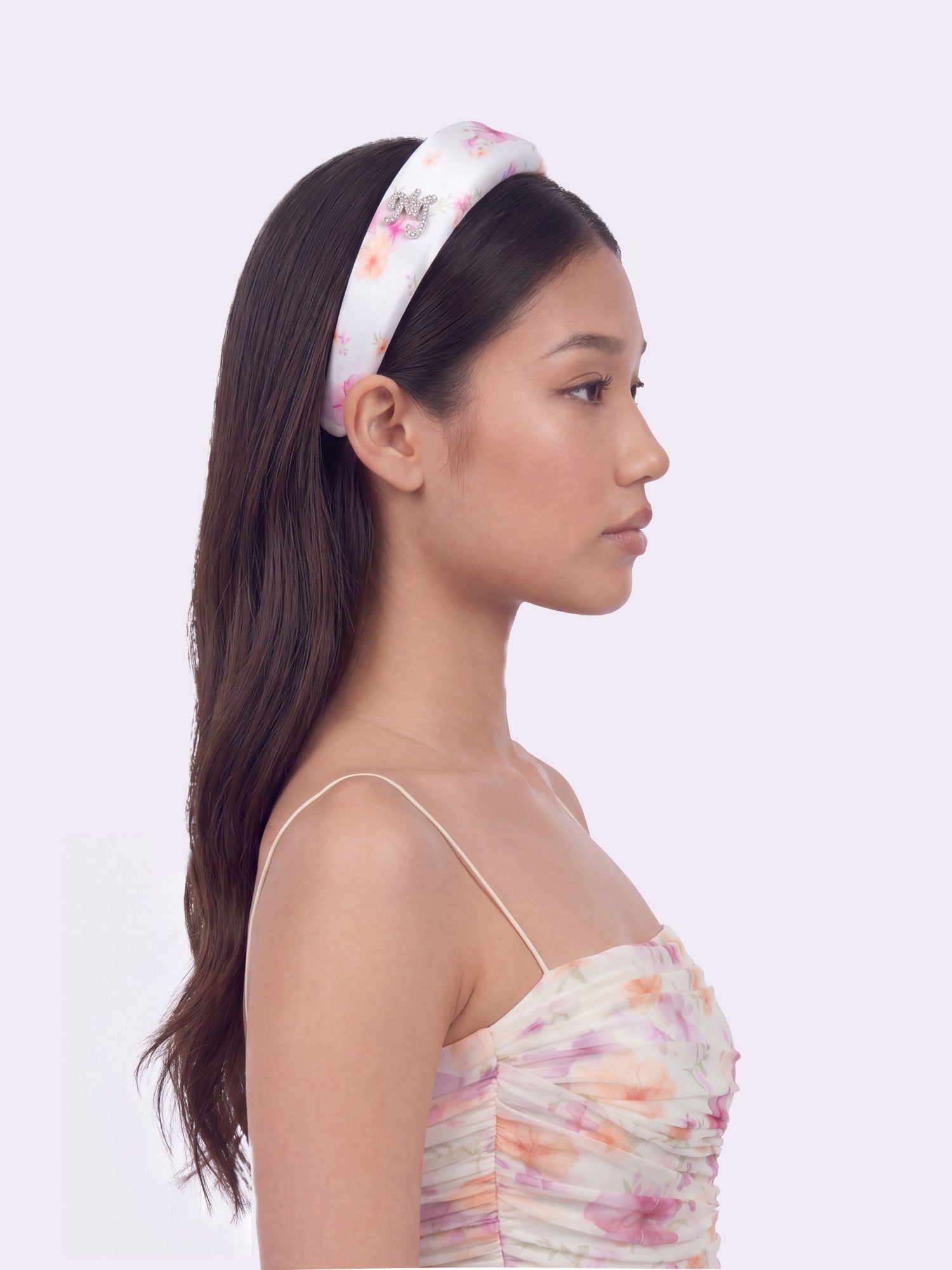 Caraline Logo Print Beige Head Band | Nana Jacqueline