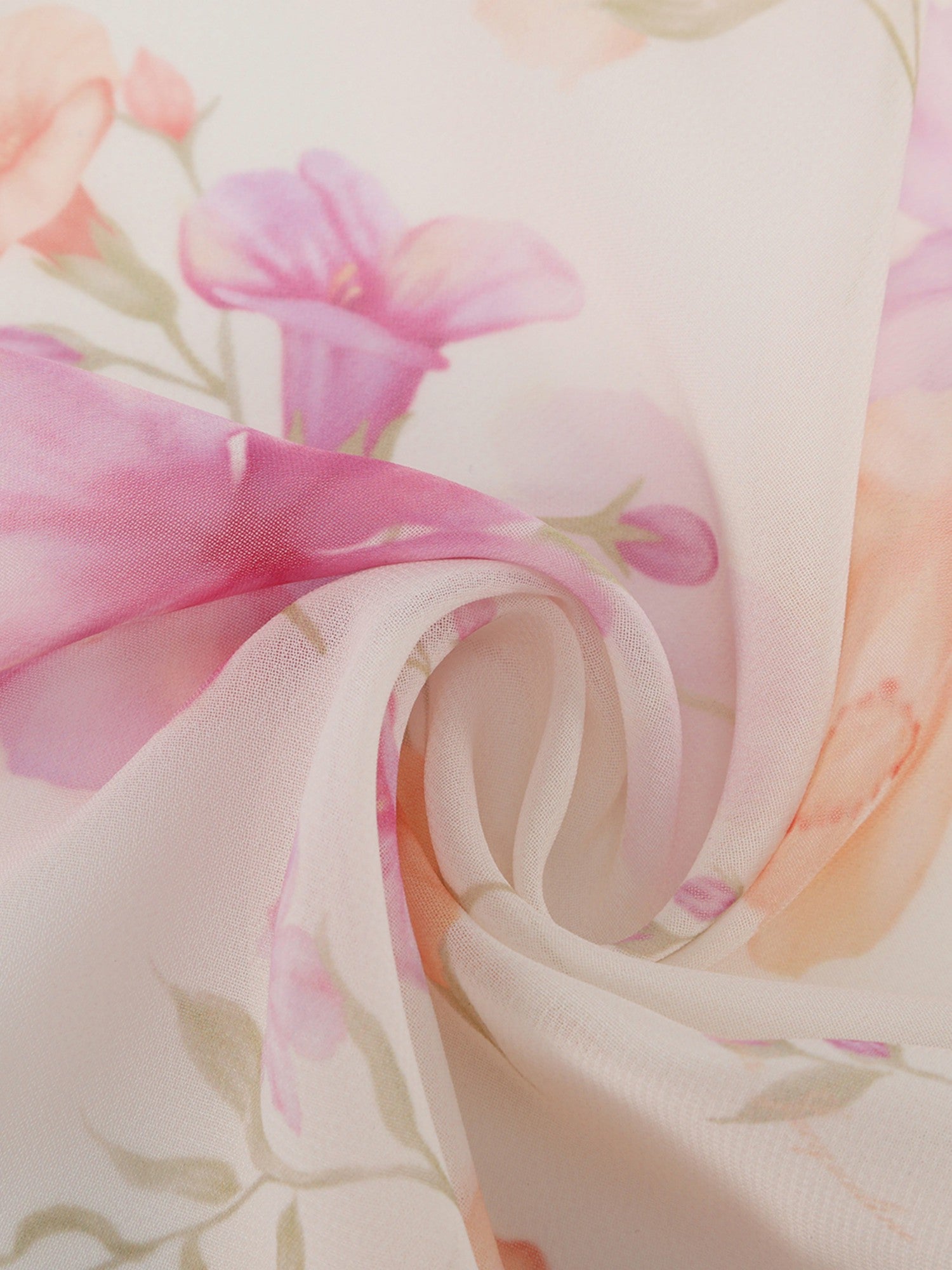 Roselle Floral Print Cream Scarf | Nana Jacqueline
