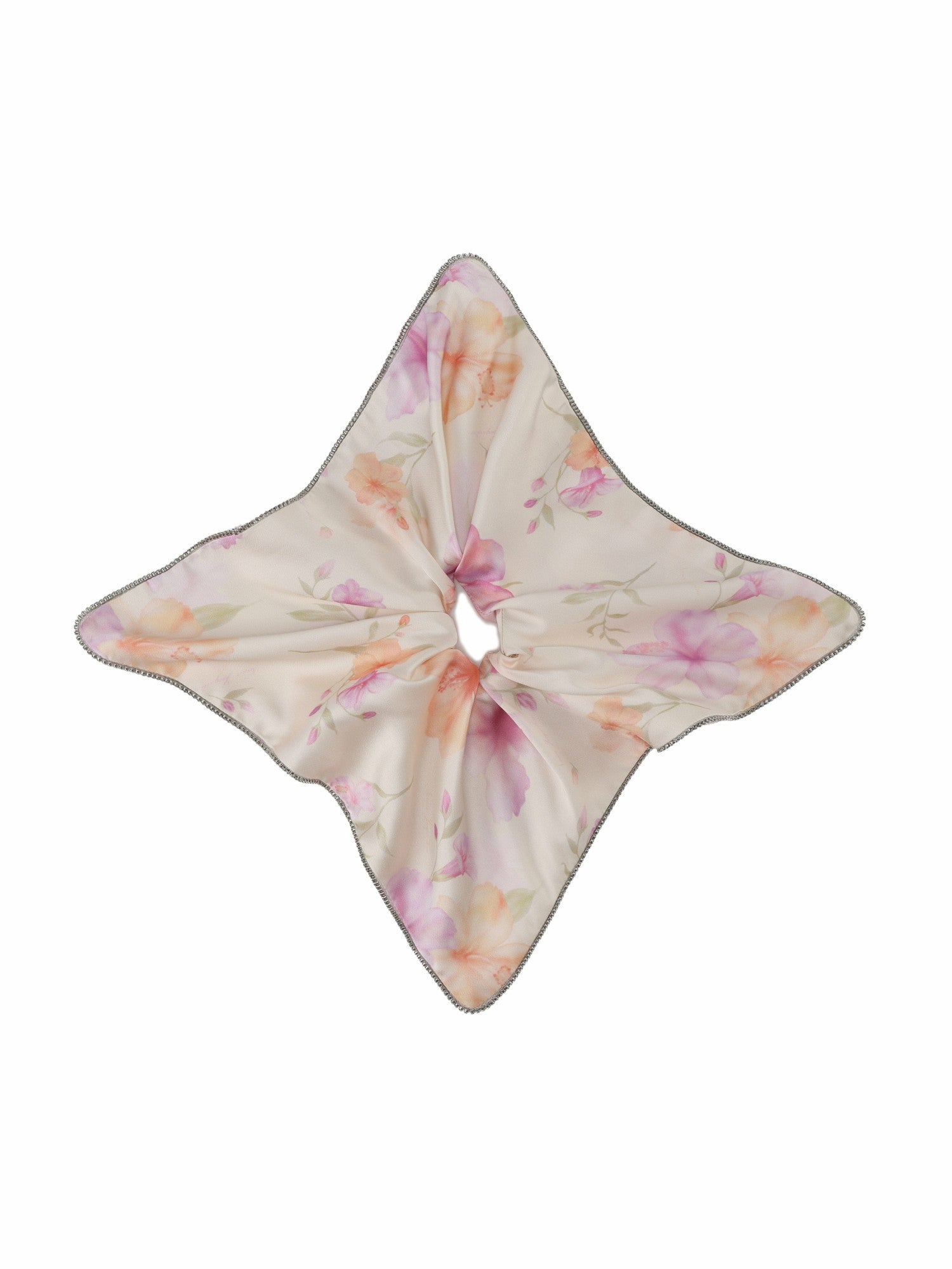 Bloomie Floral Print Cream Hair Tie | Nana Jacqueline