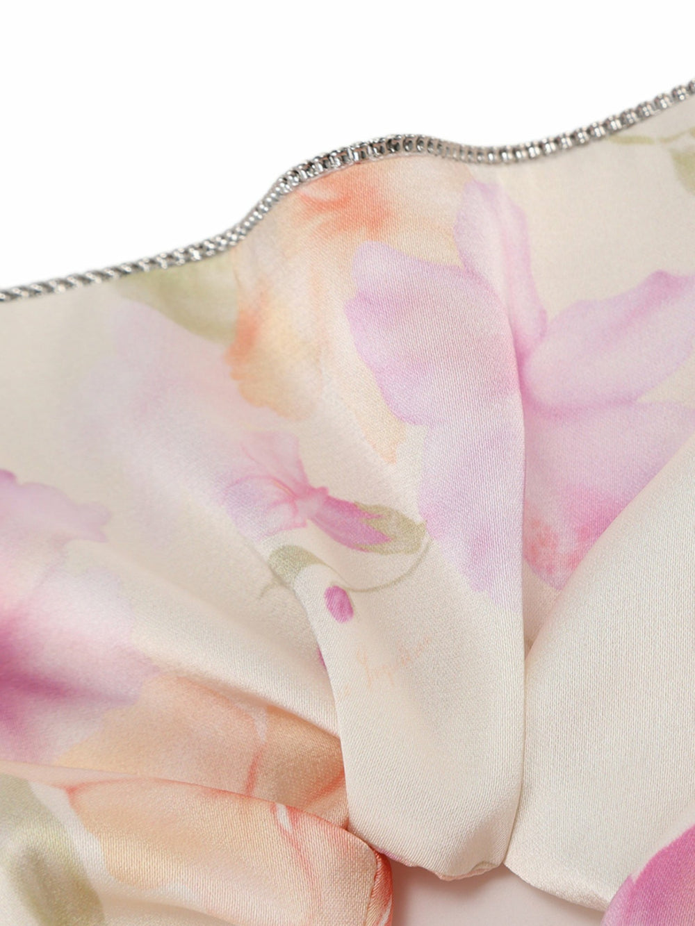Bloomie Floral Print Cream Hair Tie | Nana Jacqueline