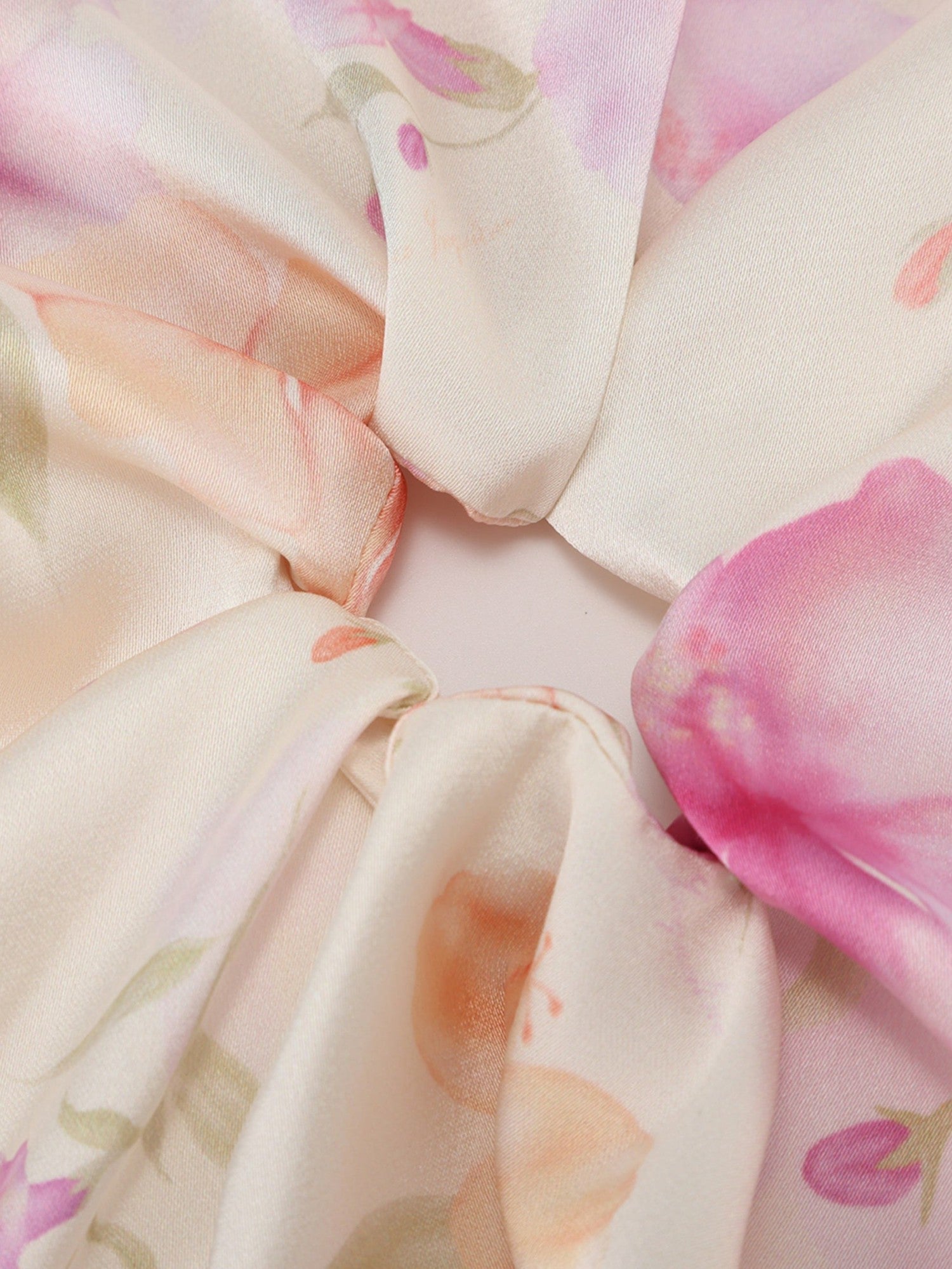 Bloomie Floral Print Cream Hair Tie | Nana Jacqueline
