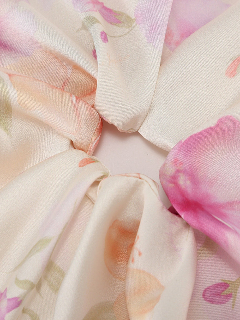 Bloomie Floral Print Cream Hair Tie | Nana Jacqueline