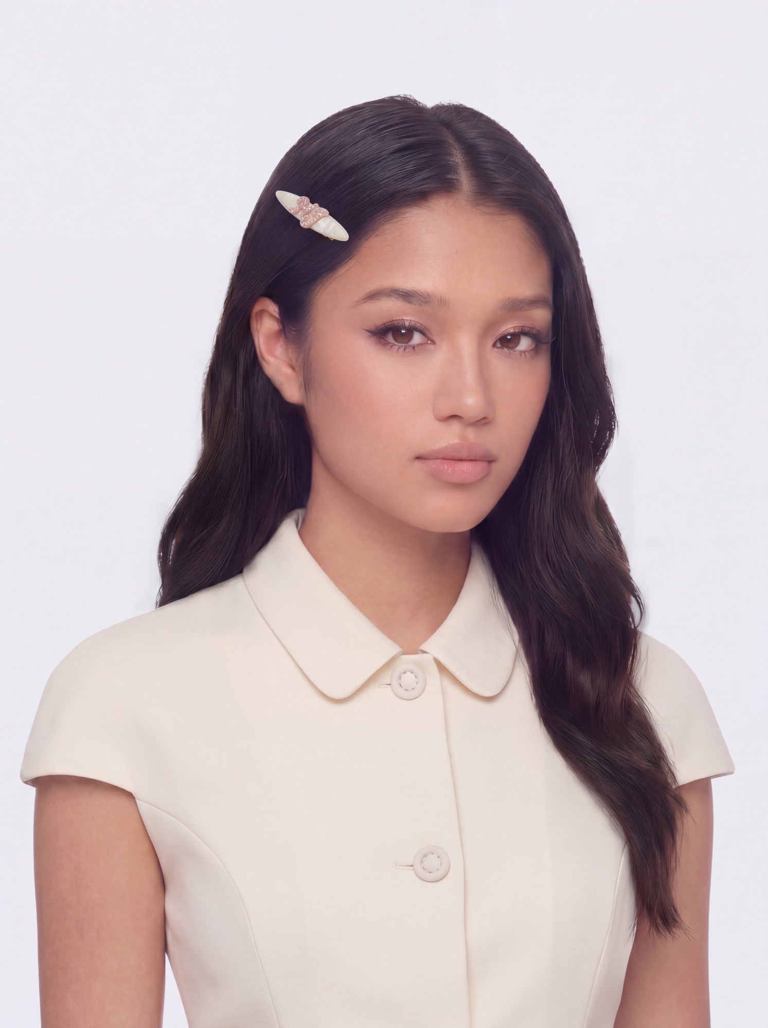 Starlette Logo Crystal Pink Hair Clip | Nana Jacqueline