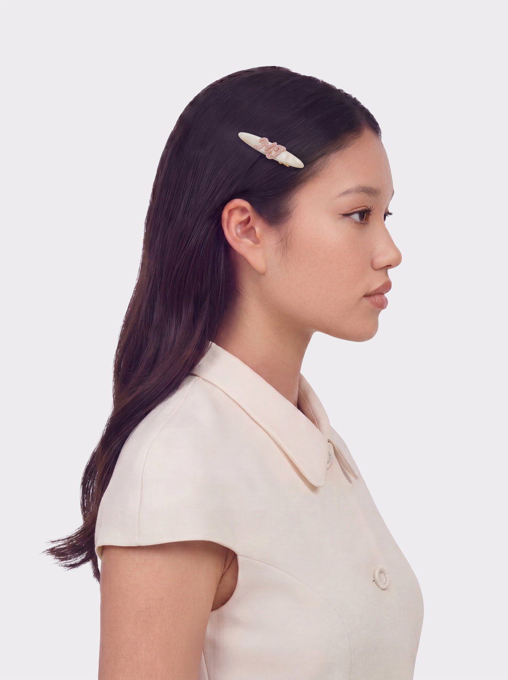 Starlette Logo Crystal Pink Hair Clip | Nana Jacqueline
