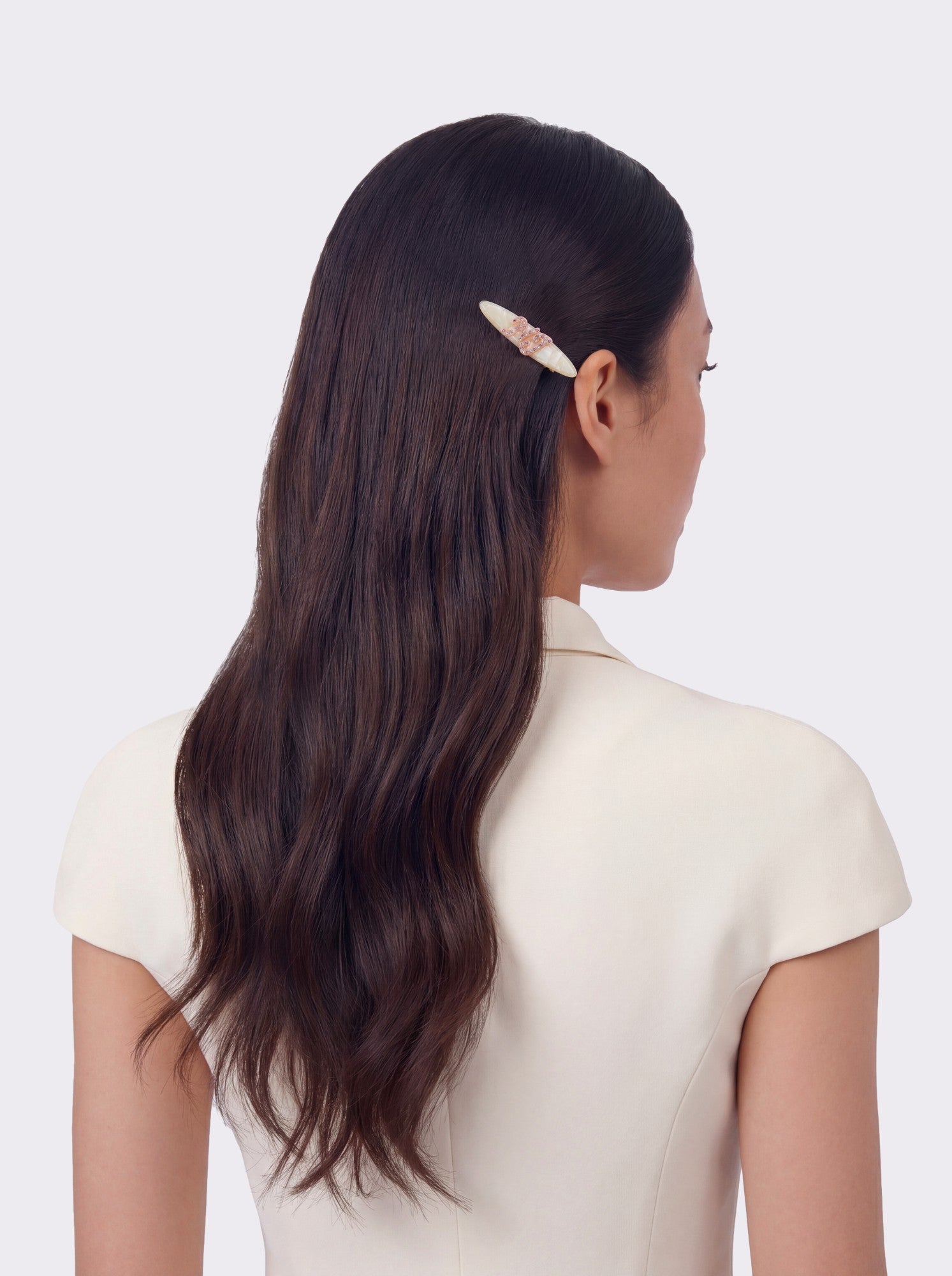 Starlette Logo Crystal Pink Hair Clip | Nana Jacqueline