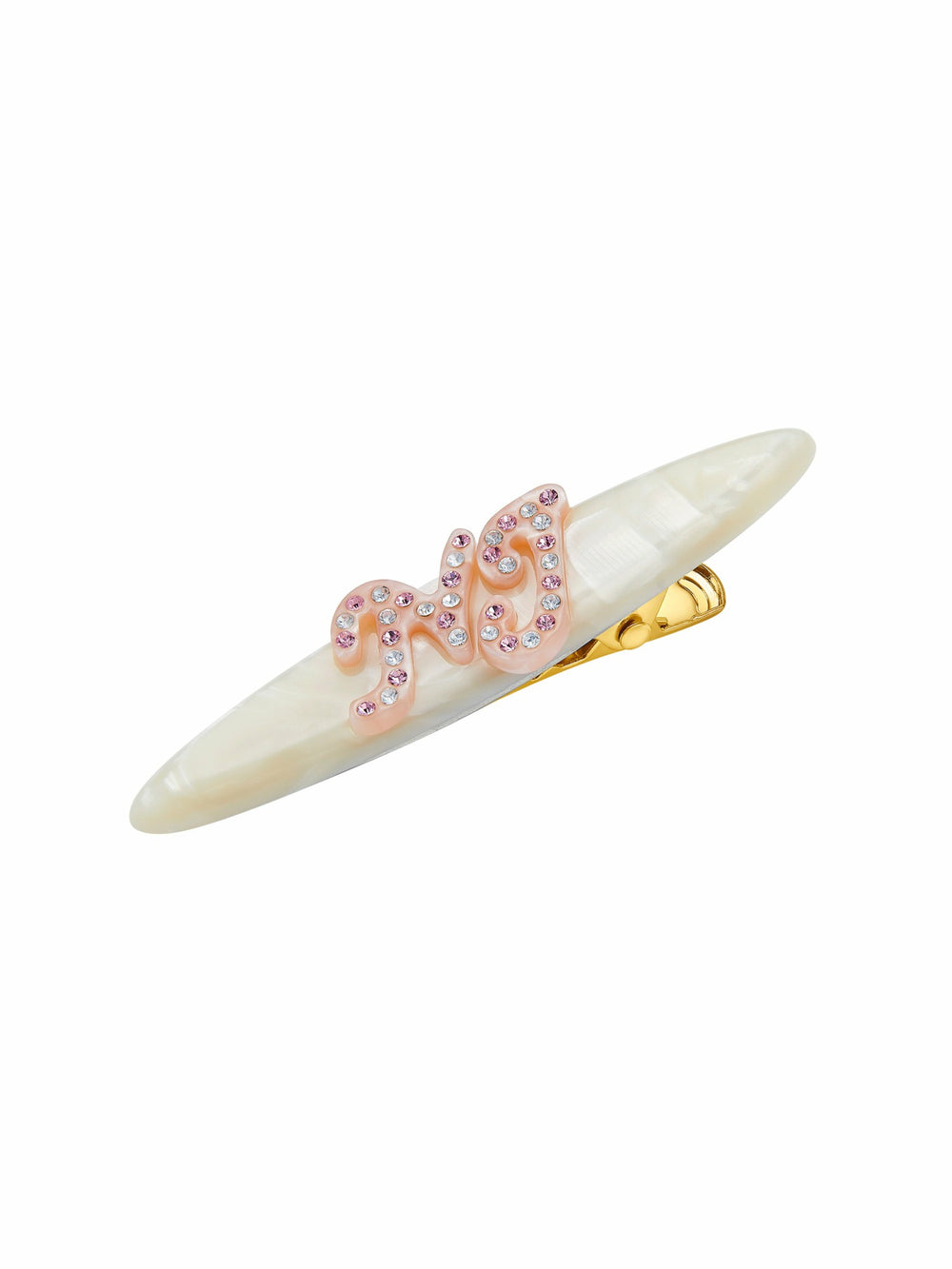 Starlette Logo Crystal Pink Hair Clip | Nana Jacqueline