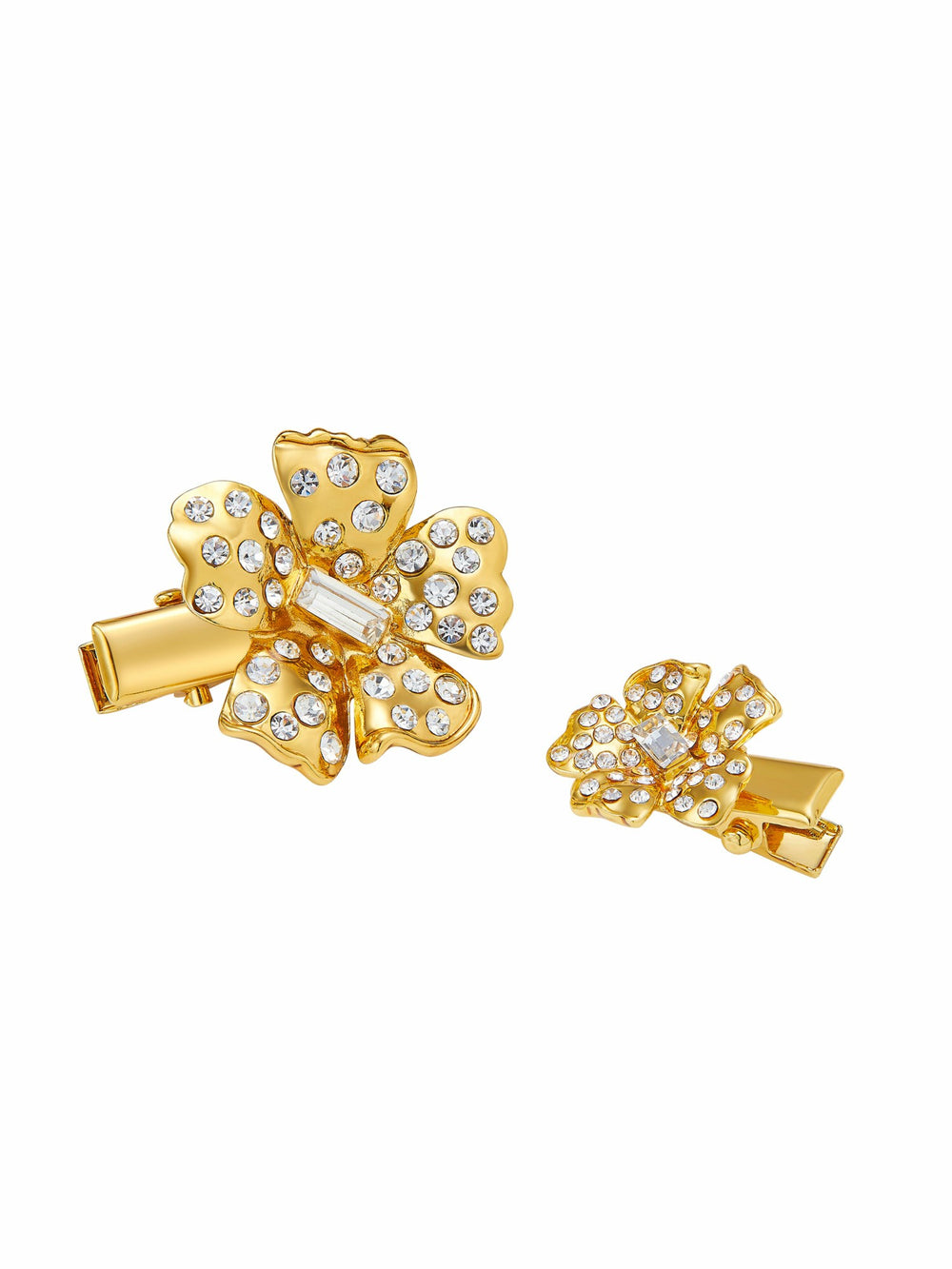 Florabelle Crystal Flower Gold Hair Clip | Nana Jacqueline