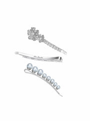 Harlowe Floral Crystal White Hair Clip | Nana Jacqueline