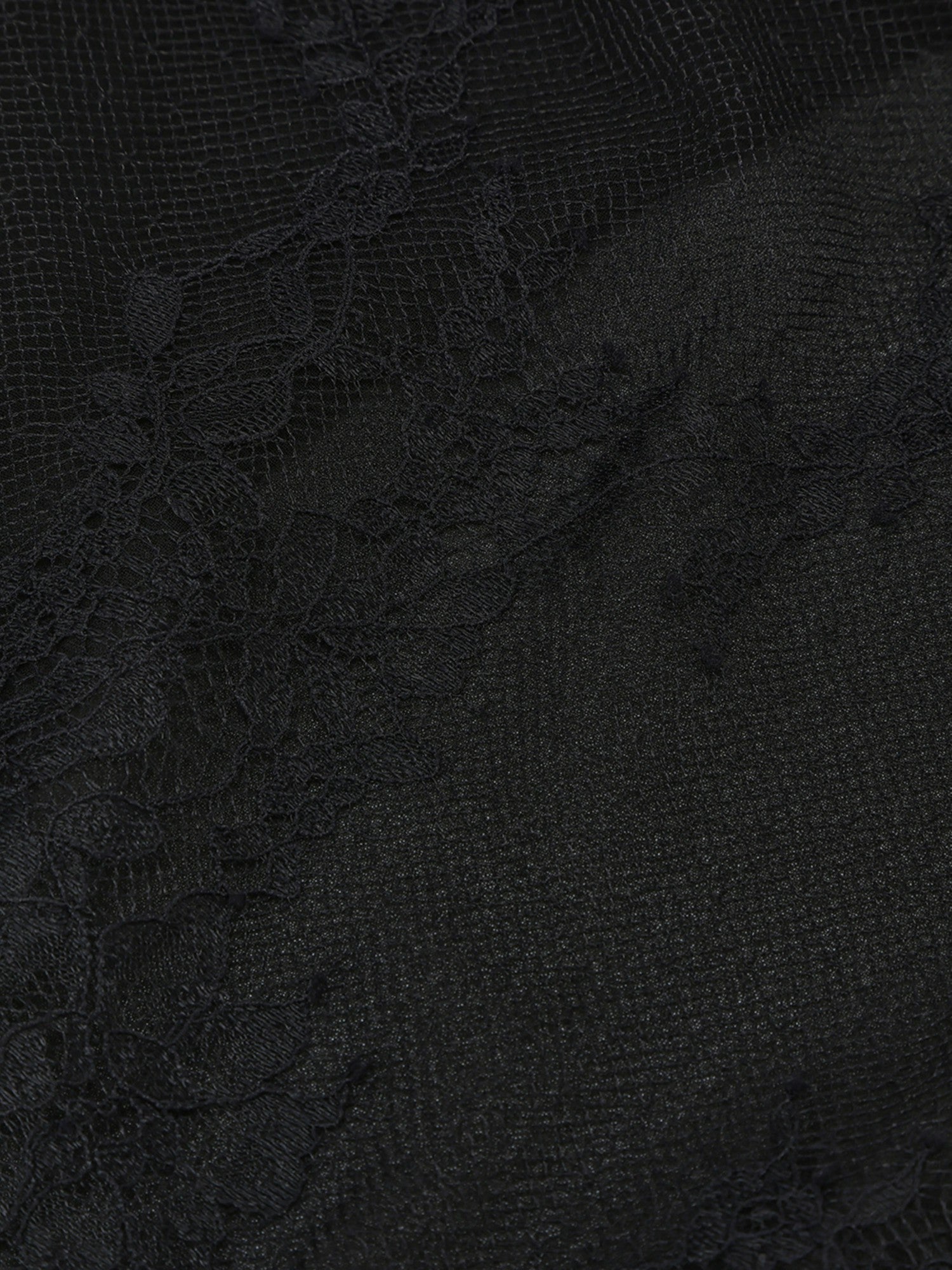 Sylvie Lace-Trim Black Headscarf | Nana Jacqueline