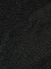 Sylvie Lace-Trim Black Headscarf | Nana Jacqueline