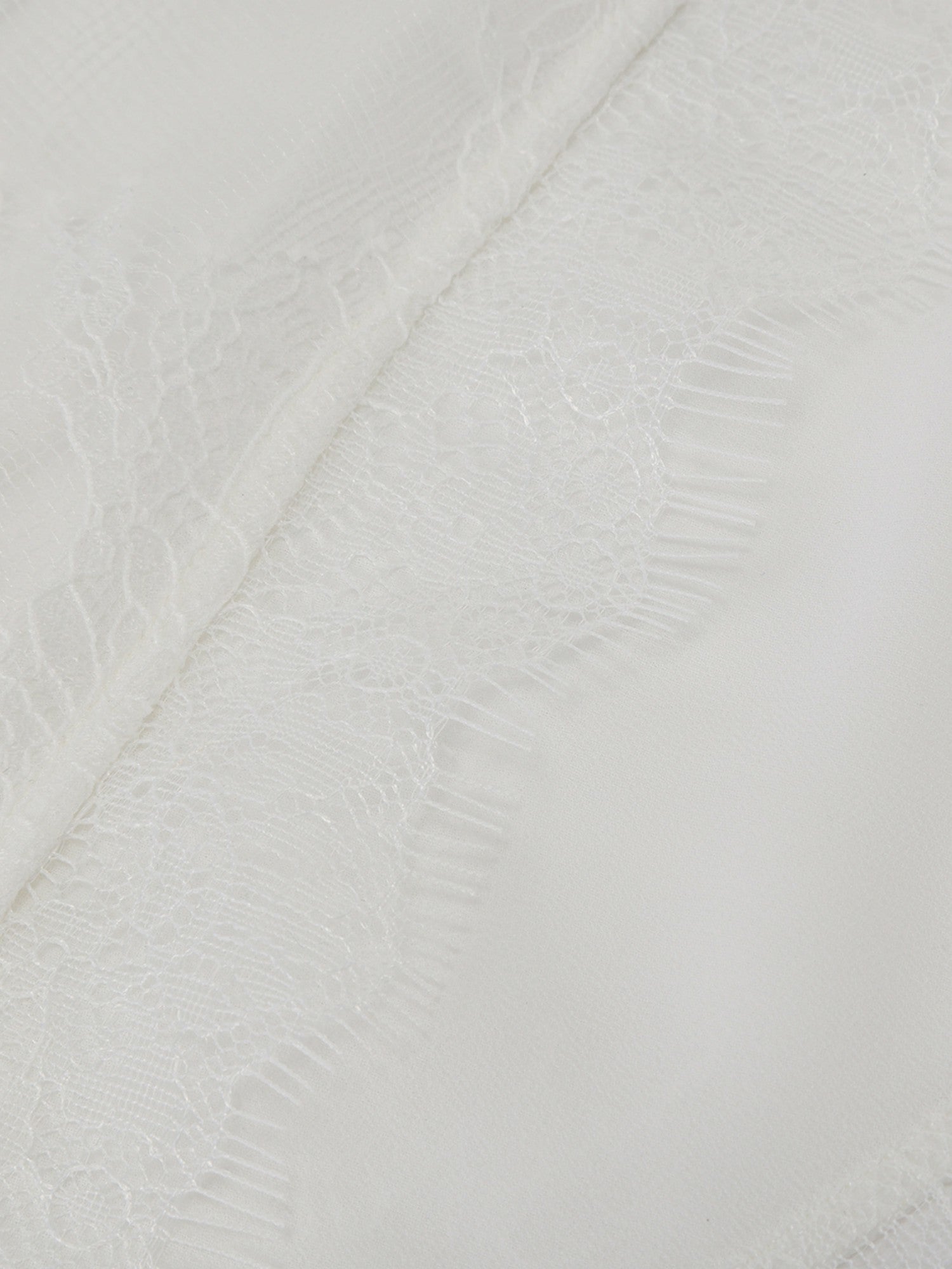 Sylvie Lace-Trim White Headscarf | Nana Jacqueline