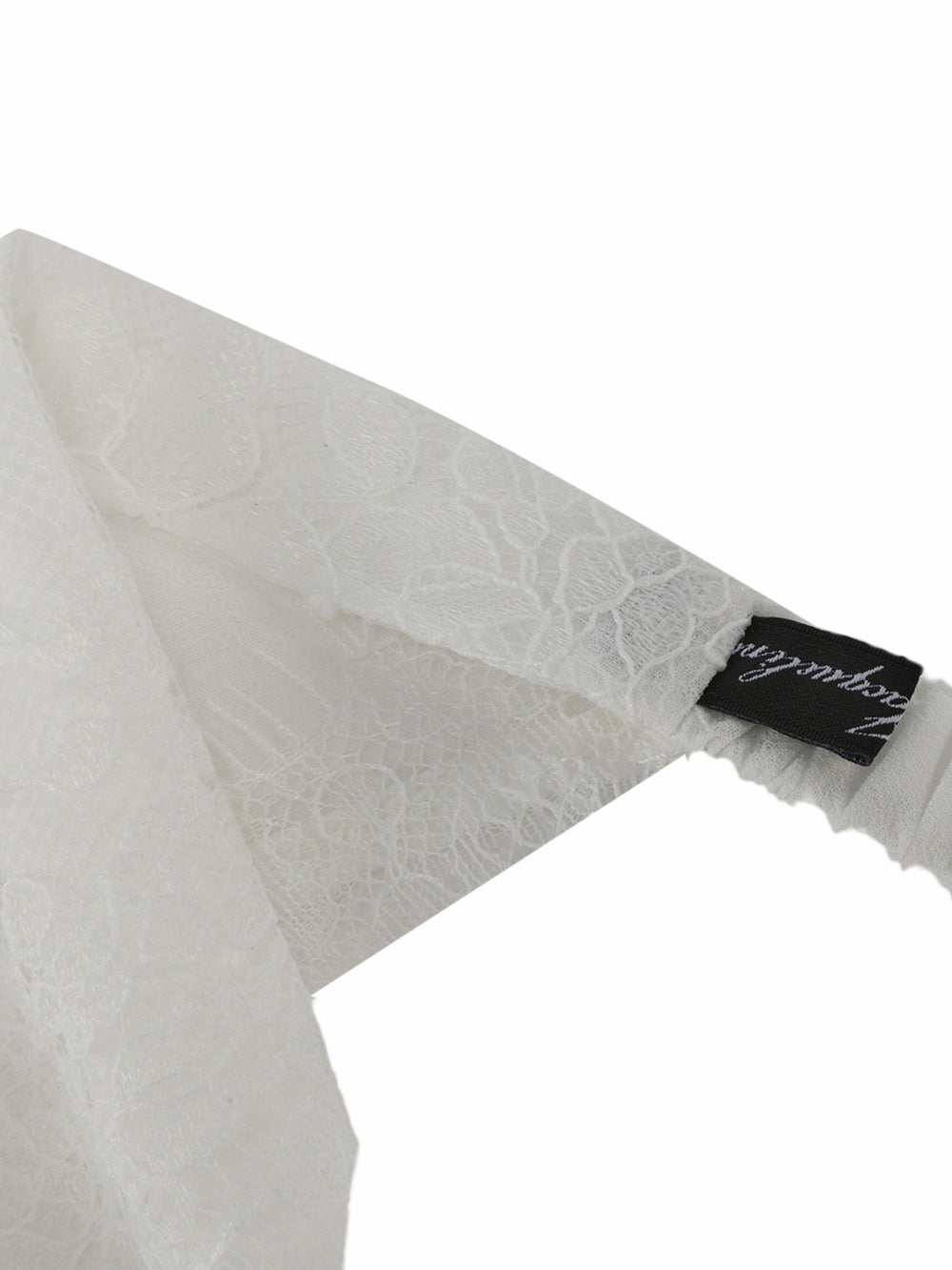 Sylvie Lace-Trim White Headscarf | Nana Jacqueline