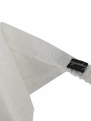 Sylvie Lace-Trim White Headscarf | Nana Jacqueline
