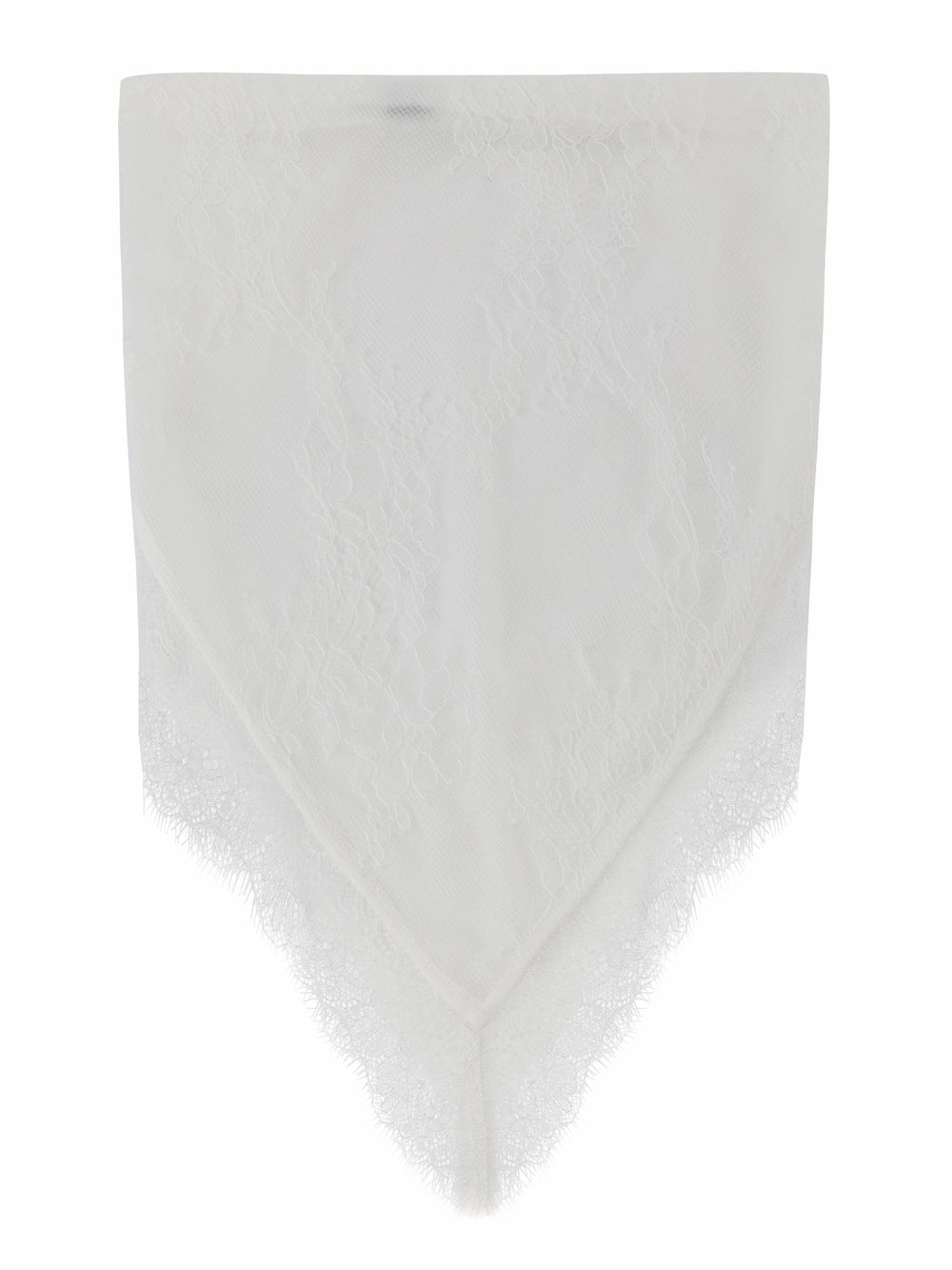 Sylvie Lace-Trim White Headscarf | Nana Jacqueline