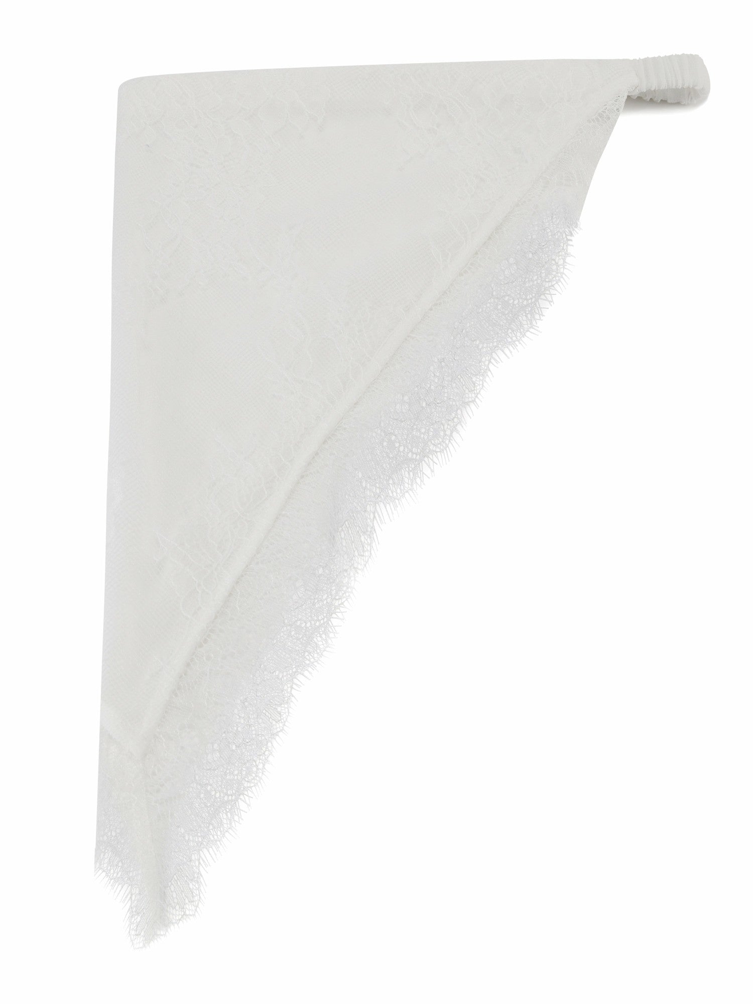 Sylvie Lace-Trim White Headscarf | Nana Jacqueline