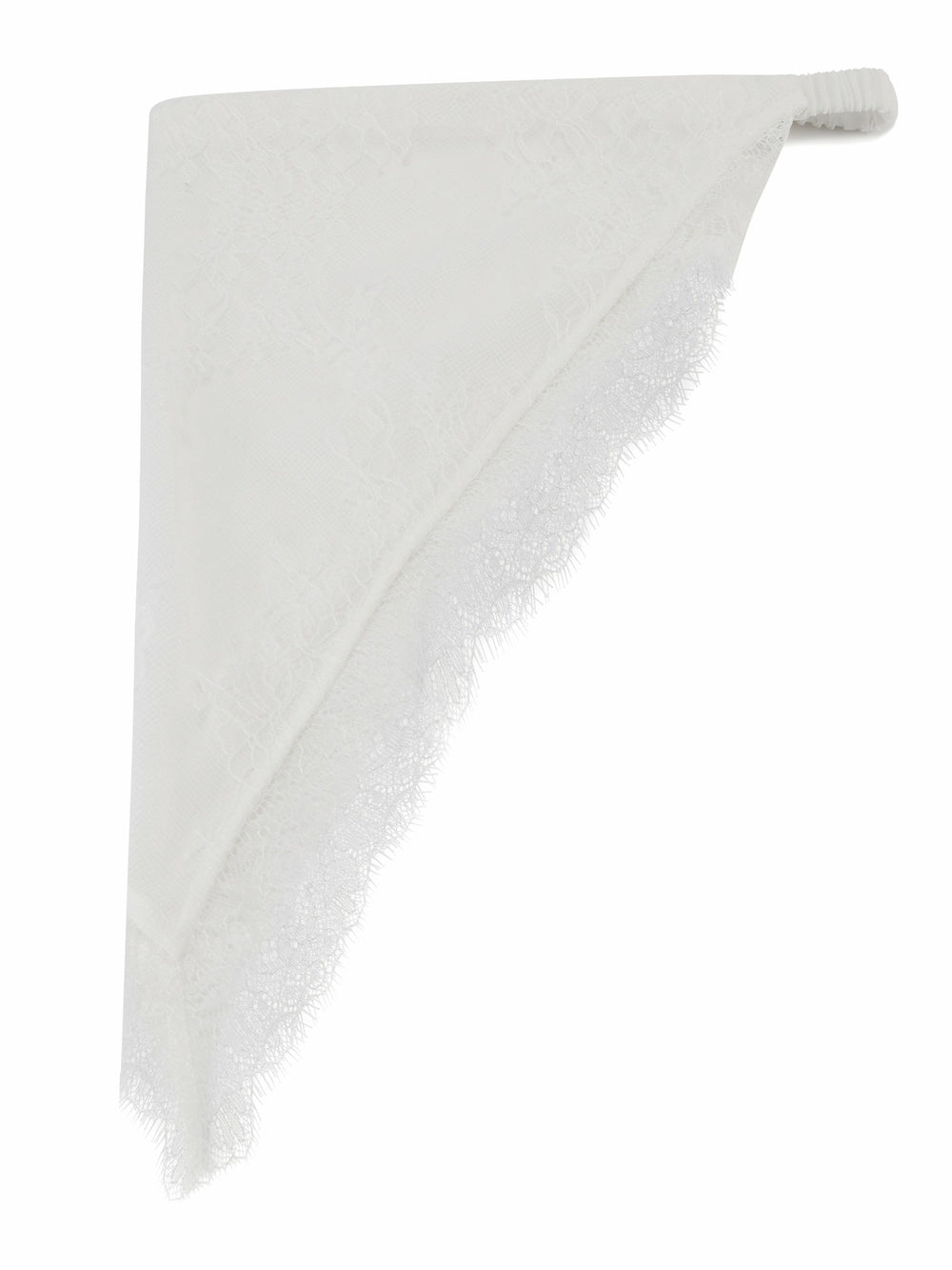Sylvie Lace-Trim White Headscarf | Nana Jacqueline