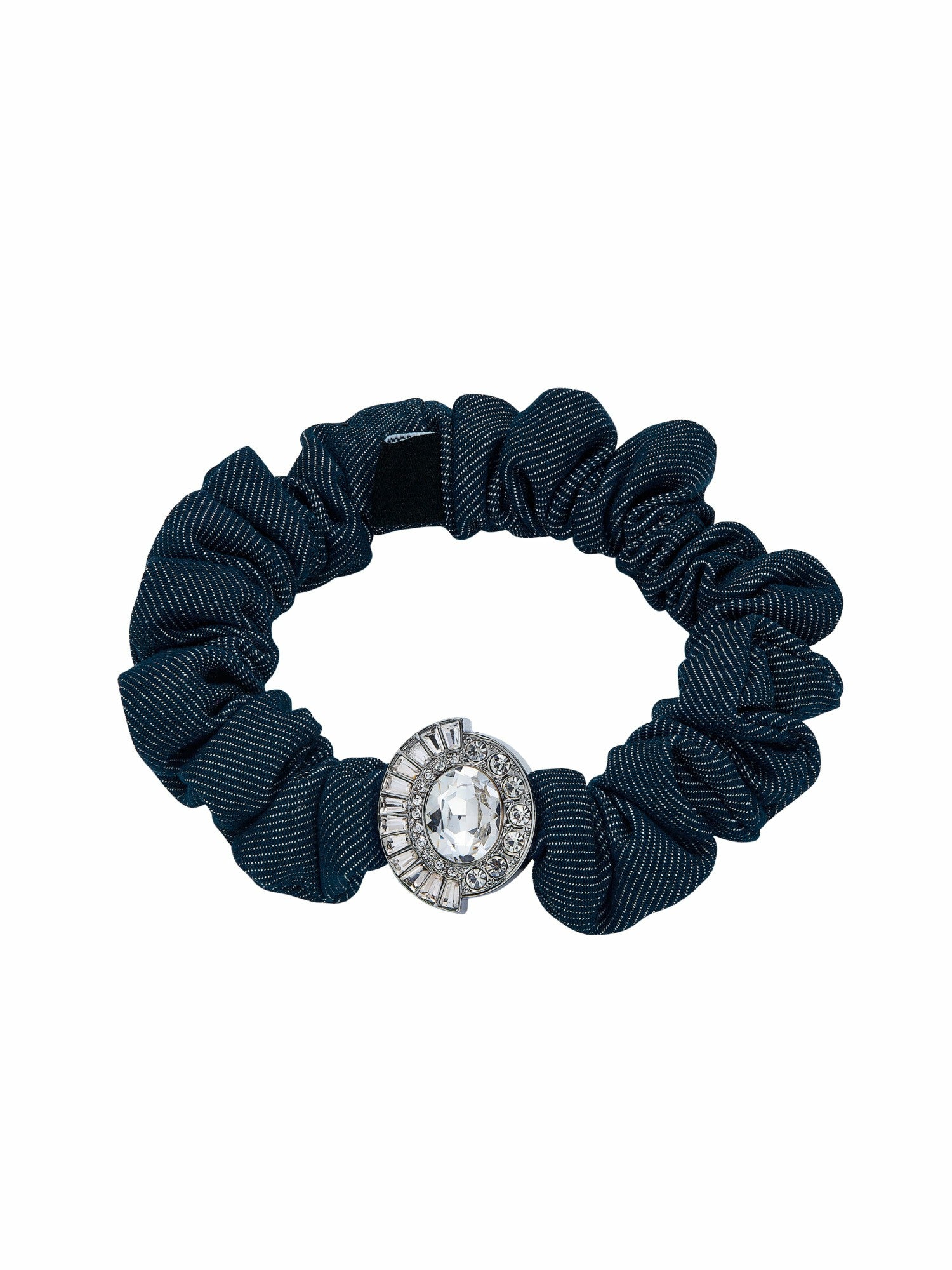 Helene Crystal Denim Hair Scrunchie Set | Nana Jacqueline