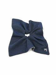 Amara Crystal-Trim Denim Blue Hair Tie | Nana Jacqueline