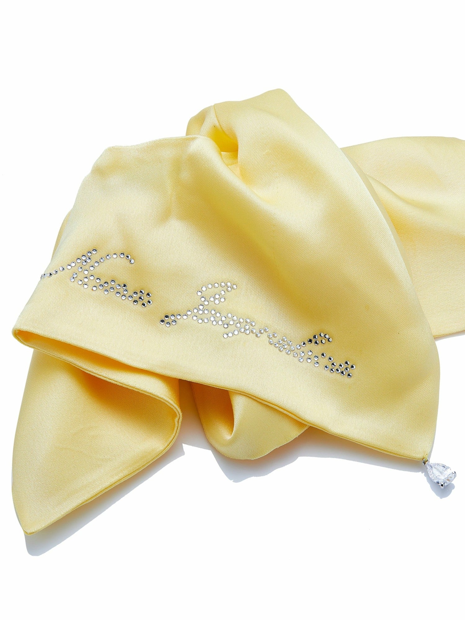 Charlotte Crystal Bow Yellow Hair Tie | Nana Jacqueline