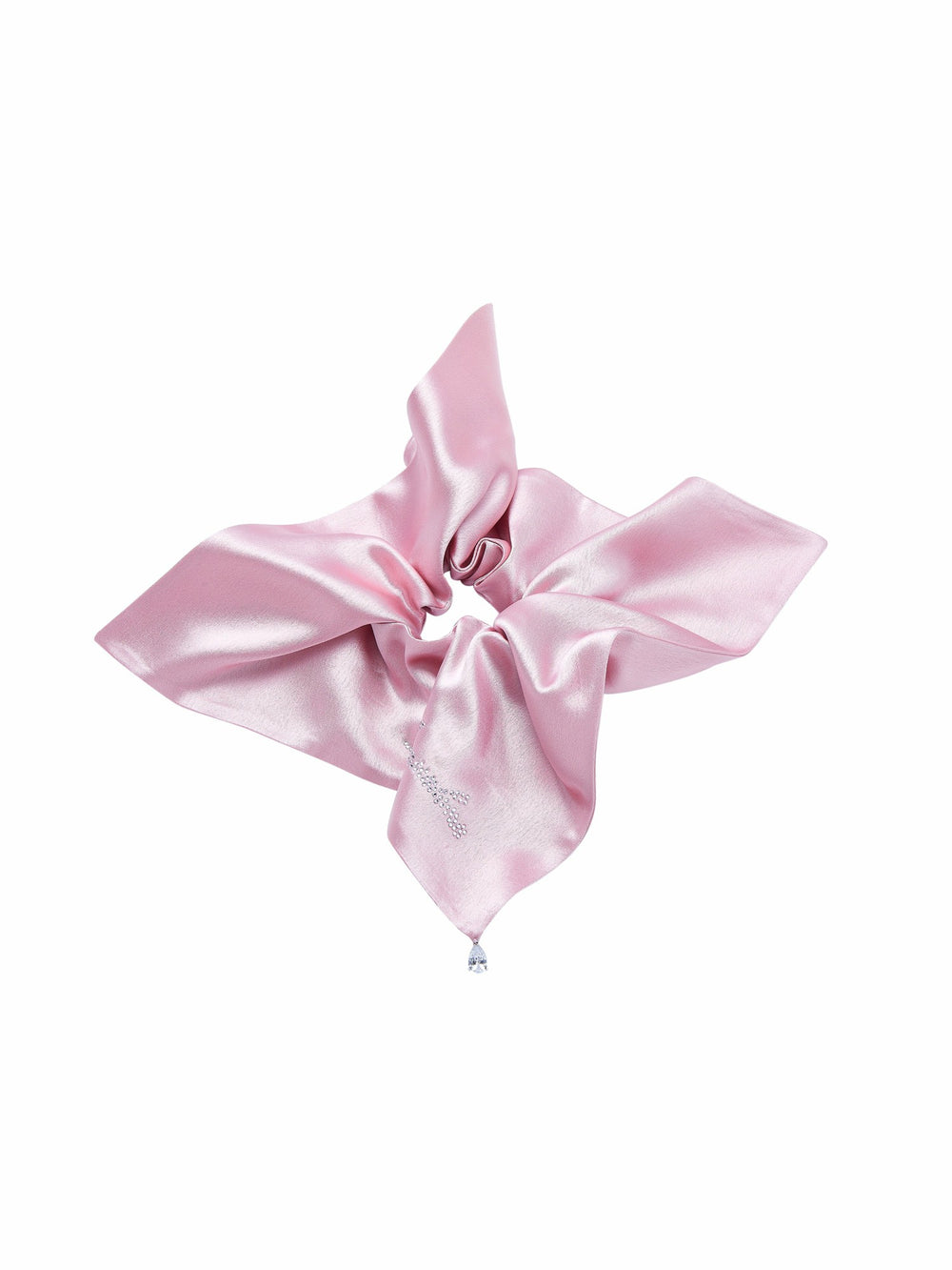 Charlotte Crystal Bow Pink Hair Tie | Nana Jacqueline