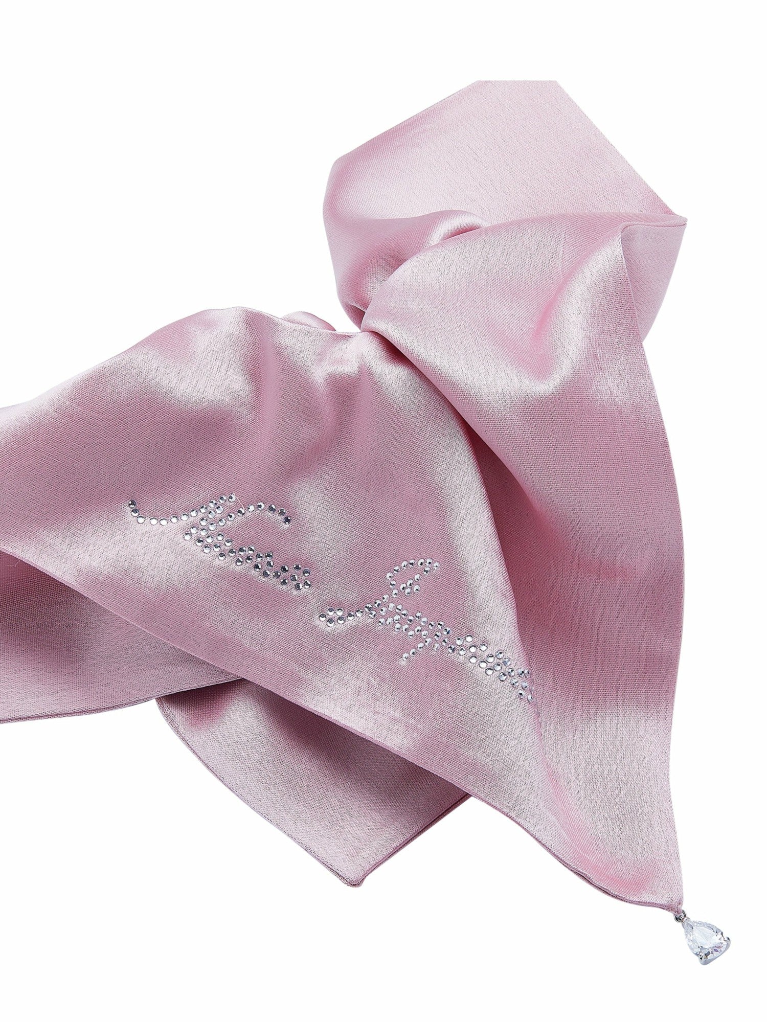 Charlotte Crystal Bow Pink Hair Tie | Nana Jacqueline