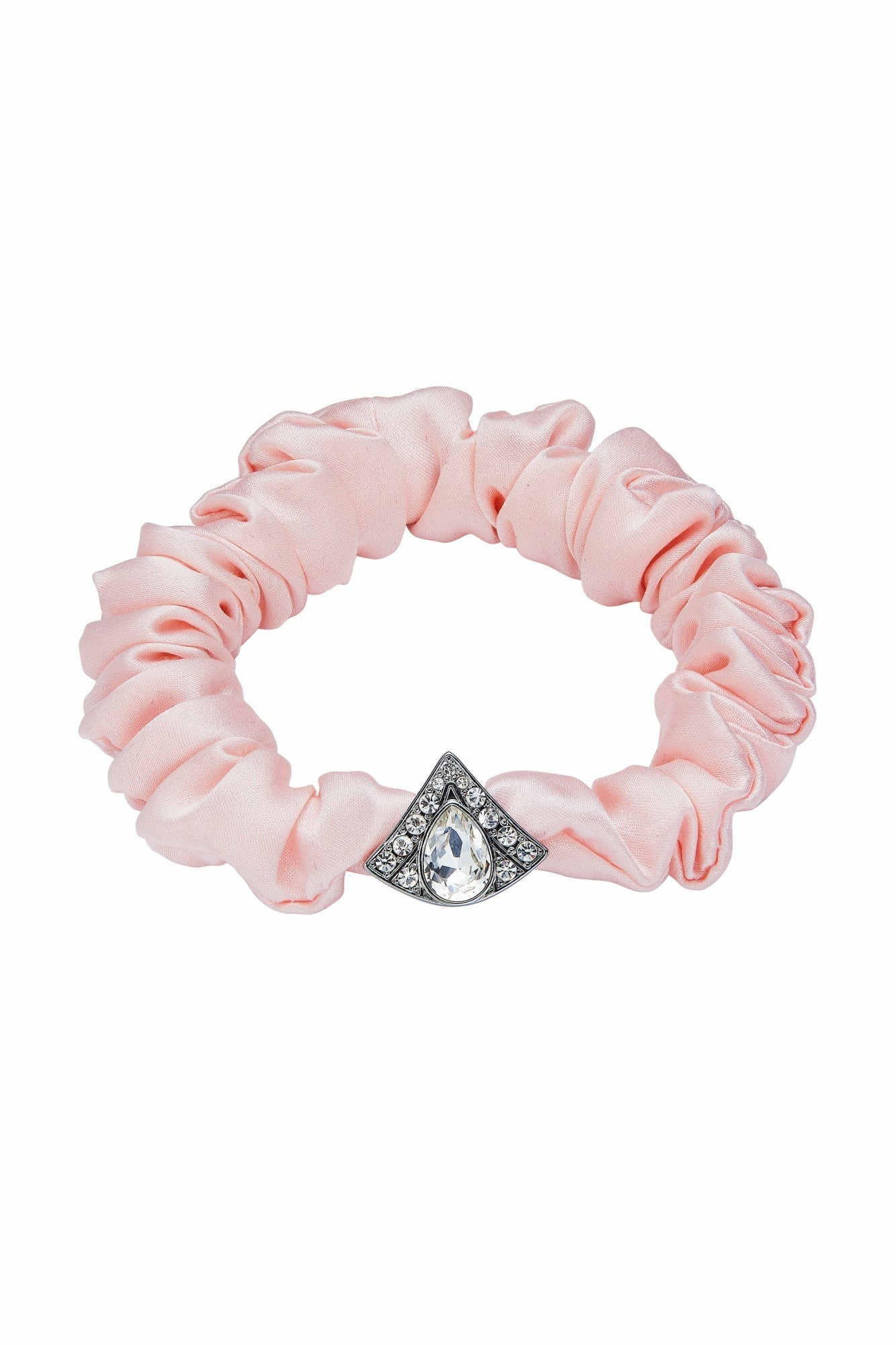 Pastel Silk Scrunchie Set with Crystal Detail | Nana Jacqueline