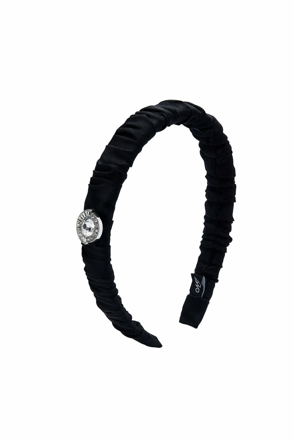 Black Silk Headband with Crystal Detail | Nana Jacqueline