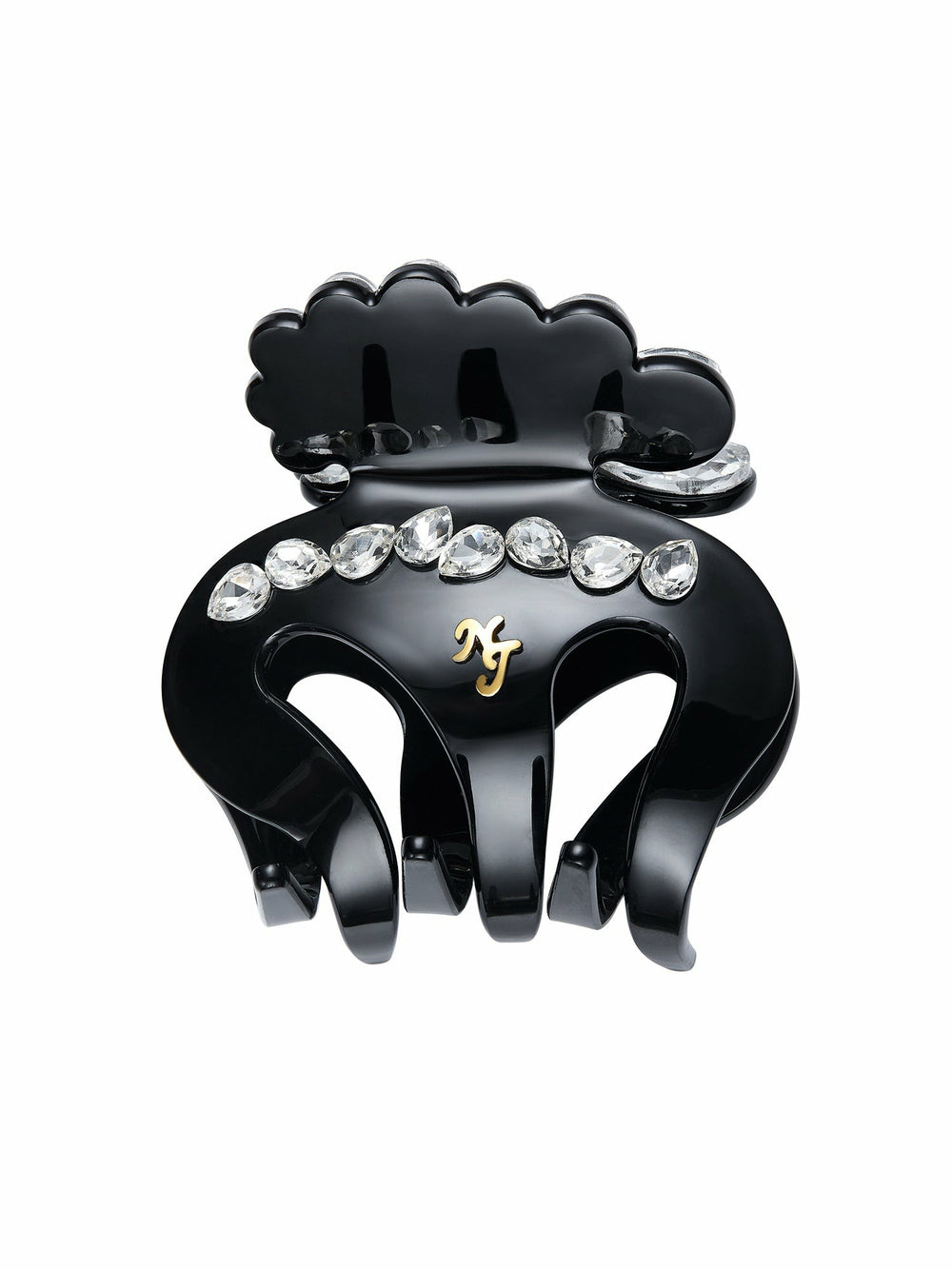 Ameline Crystal Mini Black Hair Claw Clip | Nana Jacqueline
