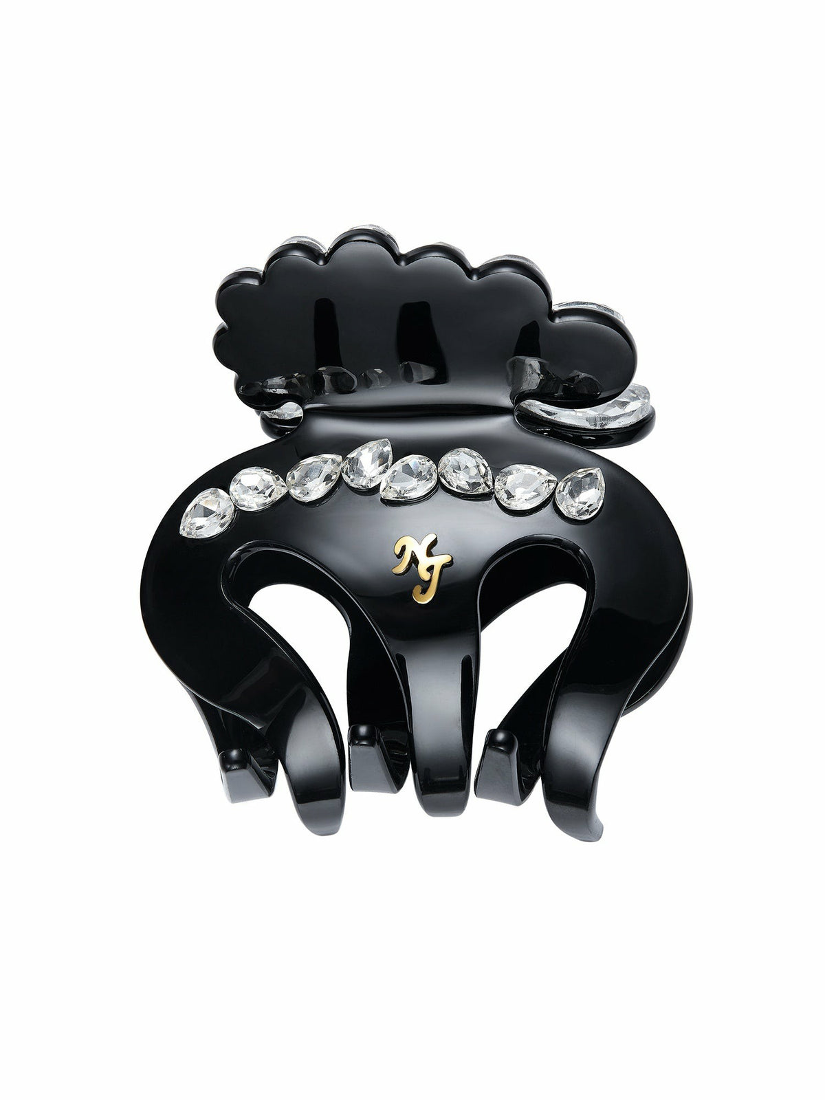 Ameline Crystal Mini Black Hair Claw Clip | Nana Jacqueline
