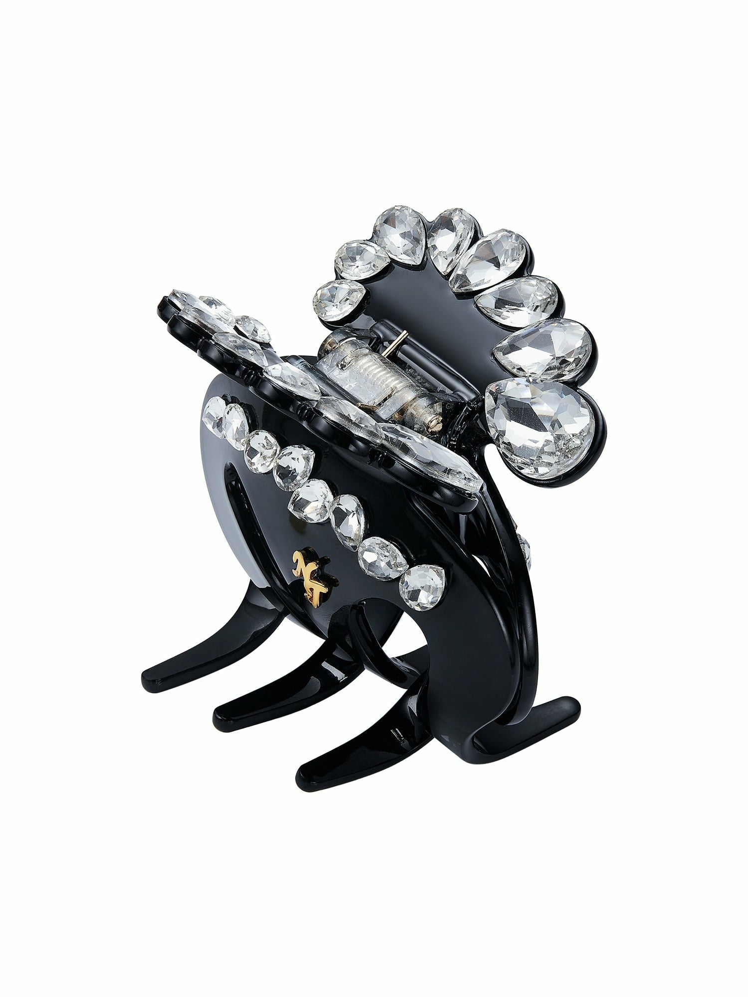 Ameline Crystal Mini Black Hair Claw Clip | Nana Jacqueline