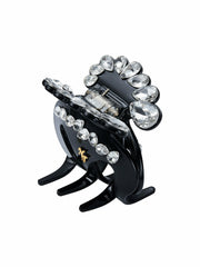 Ameline Crystal Mini Black Hair Claw Clip | Nana Jacqueline