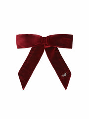 Mia Velvet Bow: Red Hair Bow for Holiday Party | Nana Jacqueline