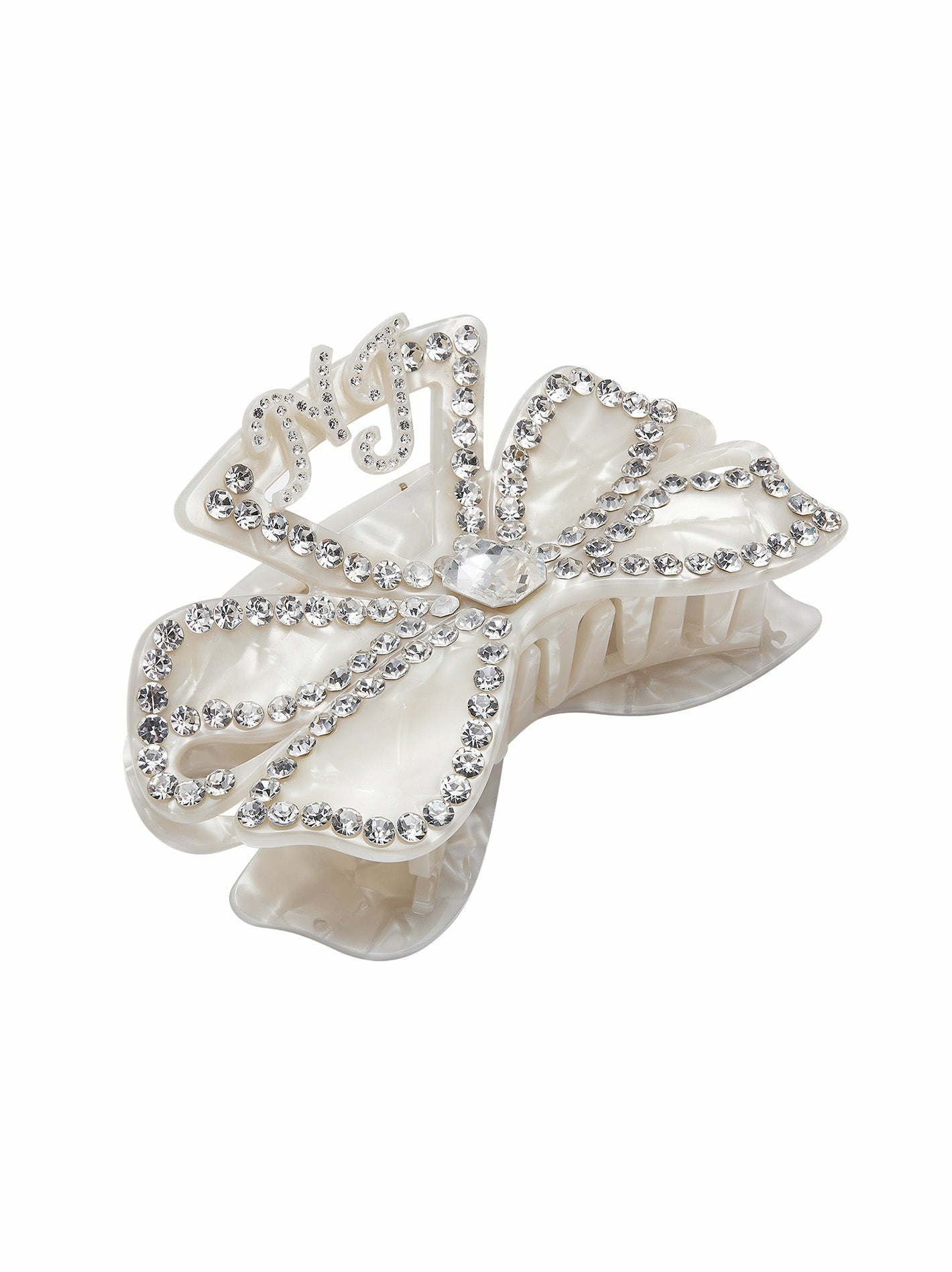 Sydney Hair Clip: White Hair Clip for Bridal Shower | Nana Jacqueline