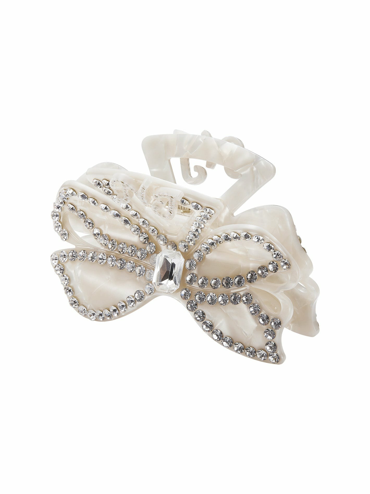 Sydney Hair Clip: White Hair Clip for Bridal Shower | Nana Jacqueline