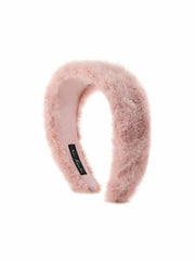 Melanie Fur Headband: Pink Headband for Holiday Party | Nana Jacqueline