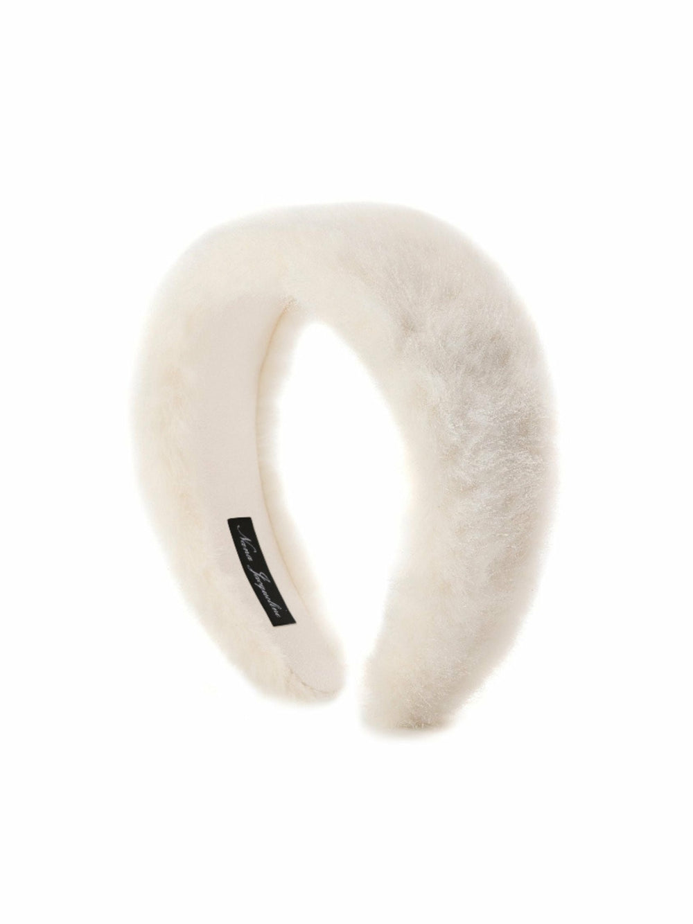 Melanie Fur Headband: White Headband for Winter Party | Nana Jacqueline