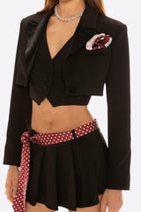 Bridget Pocket Square: Red Pocket Square for Cocktail Party | Nana Jacqueline