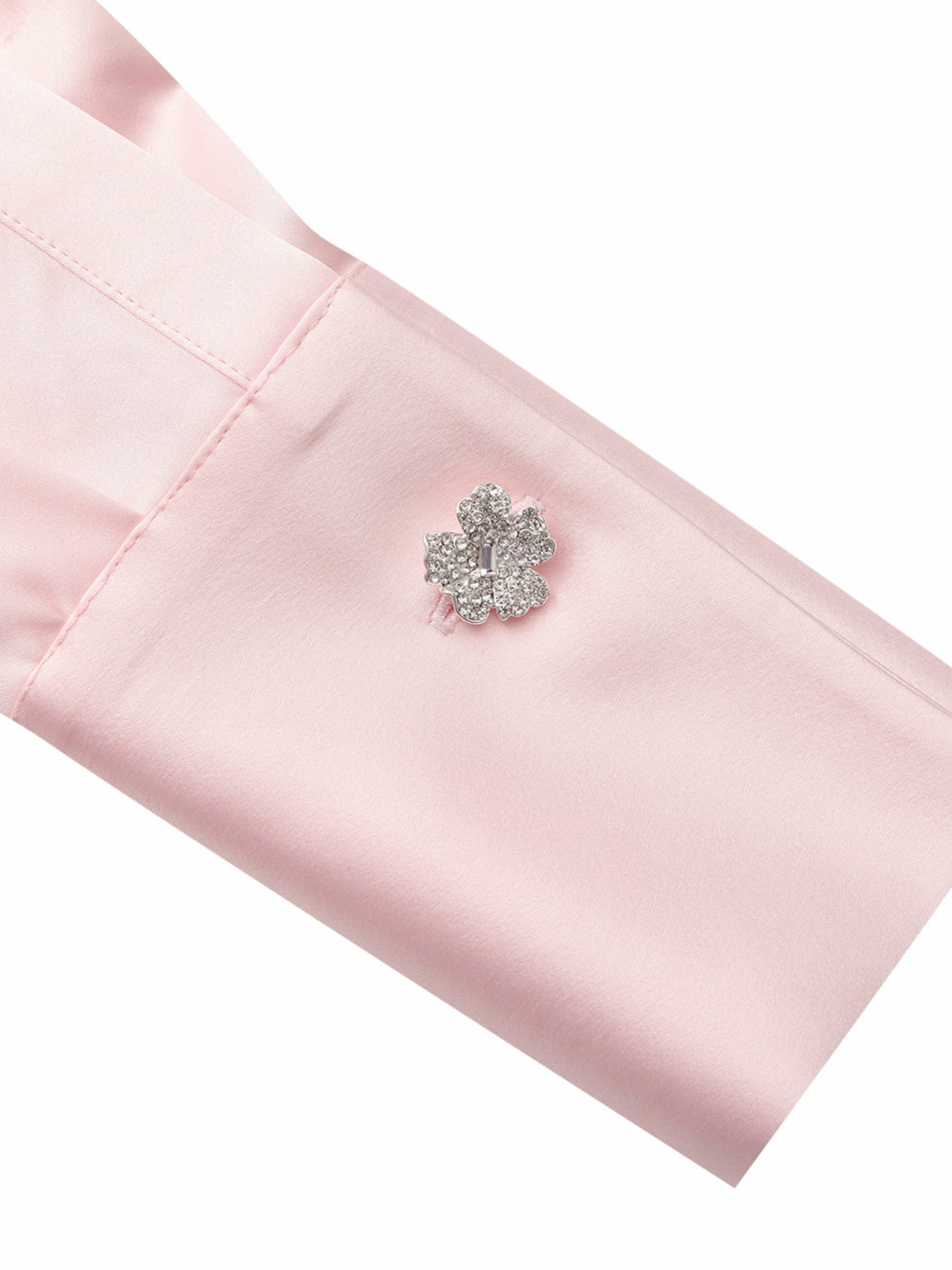 Eva Tie-Back Satin Pink Shirt | Nana Jacqueline