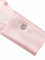 Eva Tie-Back Satin Pink Shirt | Nana Jacqueline