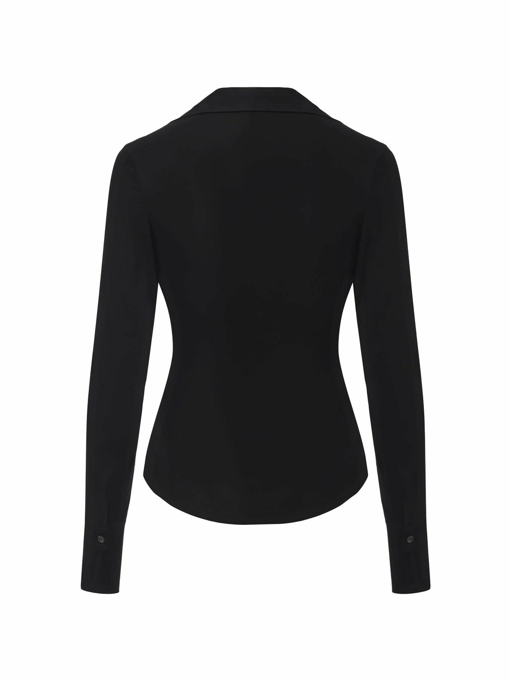 Black Tailored Long Sleeve Button-Down Shirt | Nana Jacqueline