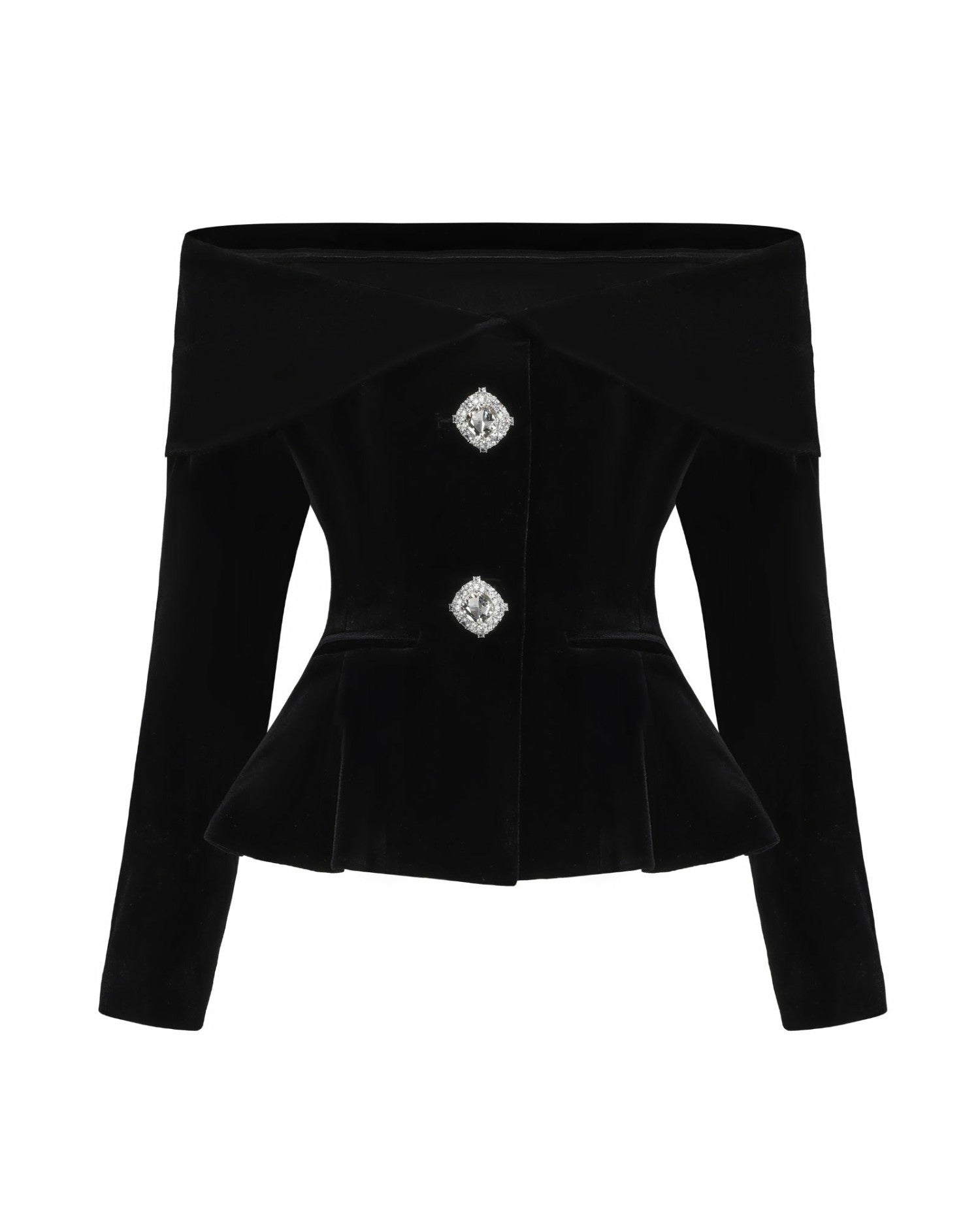 Blaire Velvet Top: Black Velvet Top for Cocktail Party | Nana Jacqueline