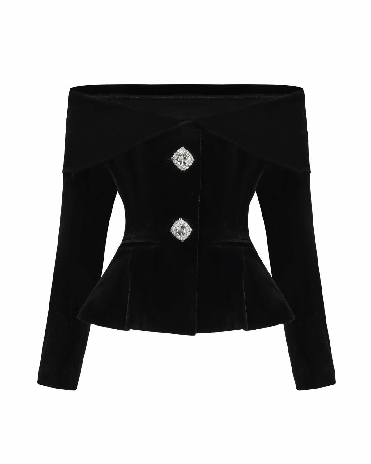 Blaire Velvet Top: Black Velvet Top for Cocktail Party | Nana Jacqueline