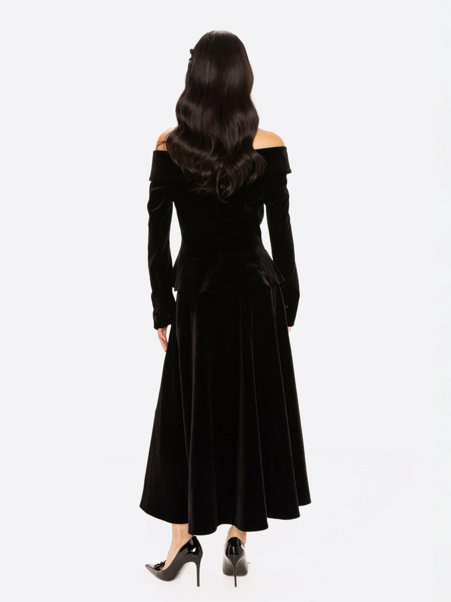 Blaire Velvet Top: Black Velvet Top for Cocktail Party | Nana Jacqueline