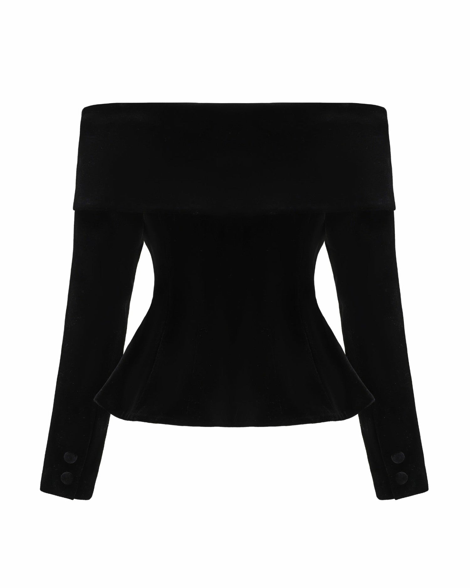 Blaire Velvet Top: Black Velvet Top for Cocktail Party | Nana Jacqueline