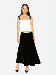Gia Bow Top: White Top for Date Night | Nana Jacqueline