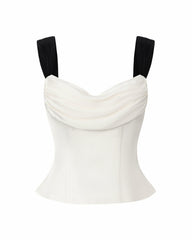 Gia Bow Top: White Top for Date Night | Nana Jacqueline