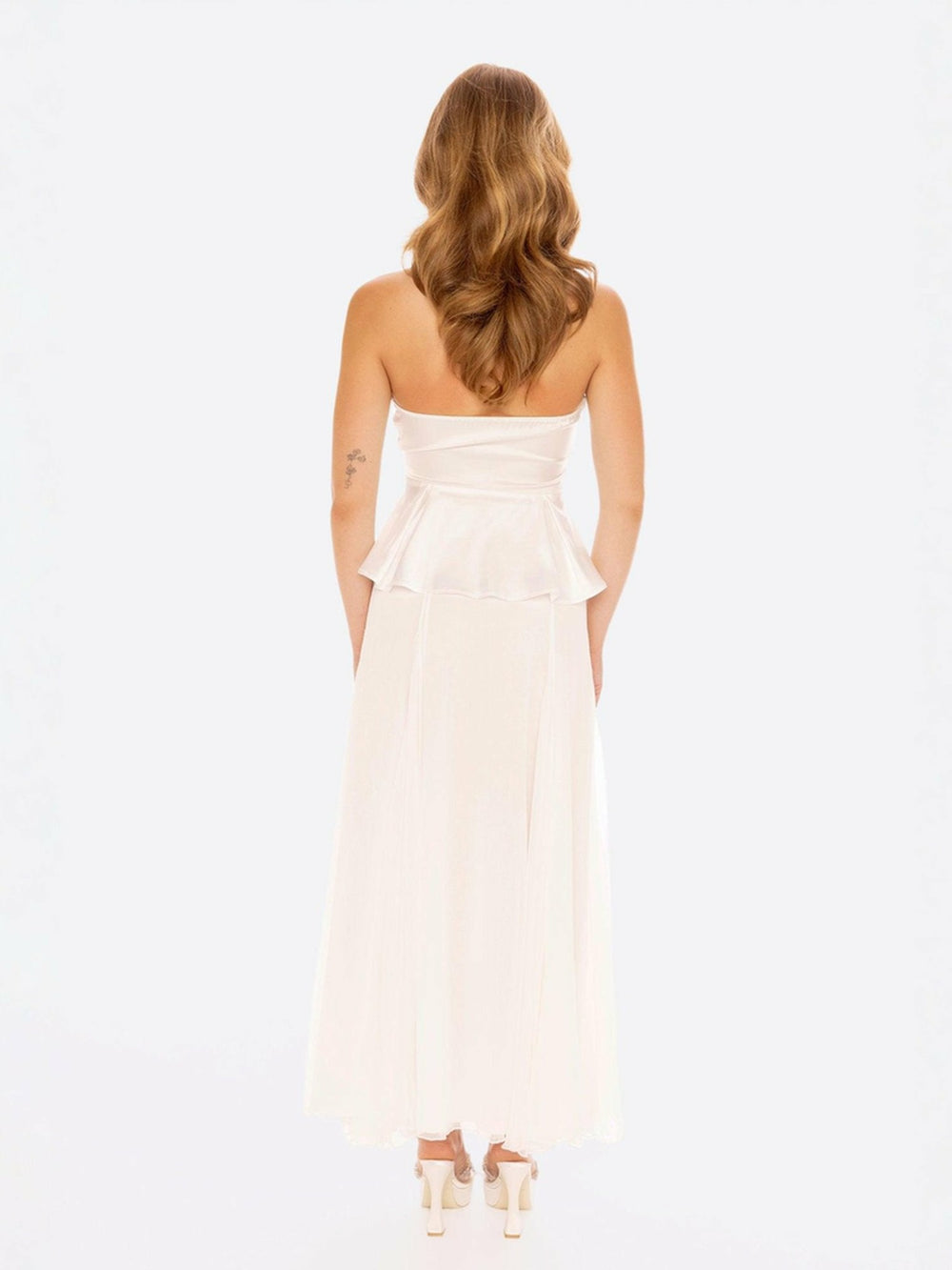 Julisa Top: White Satin Top for Engagement Party | Nana Jacqueline