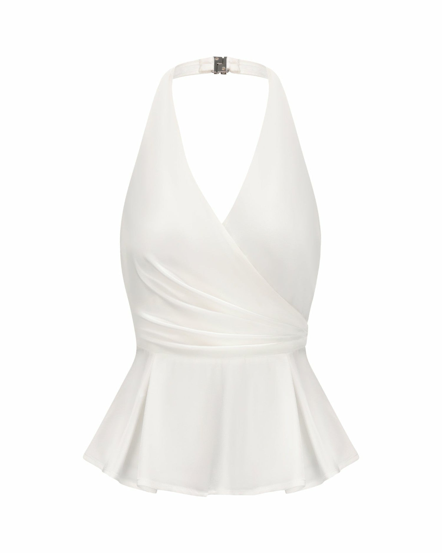 Julisa Top: White Satin Top for Engagement Party | Nana Jacqueline