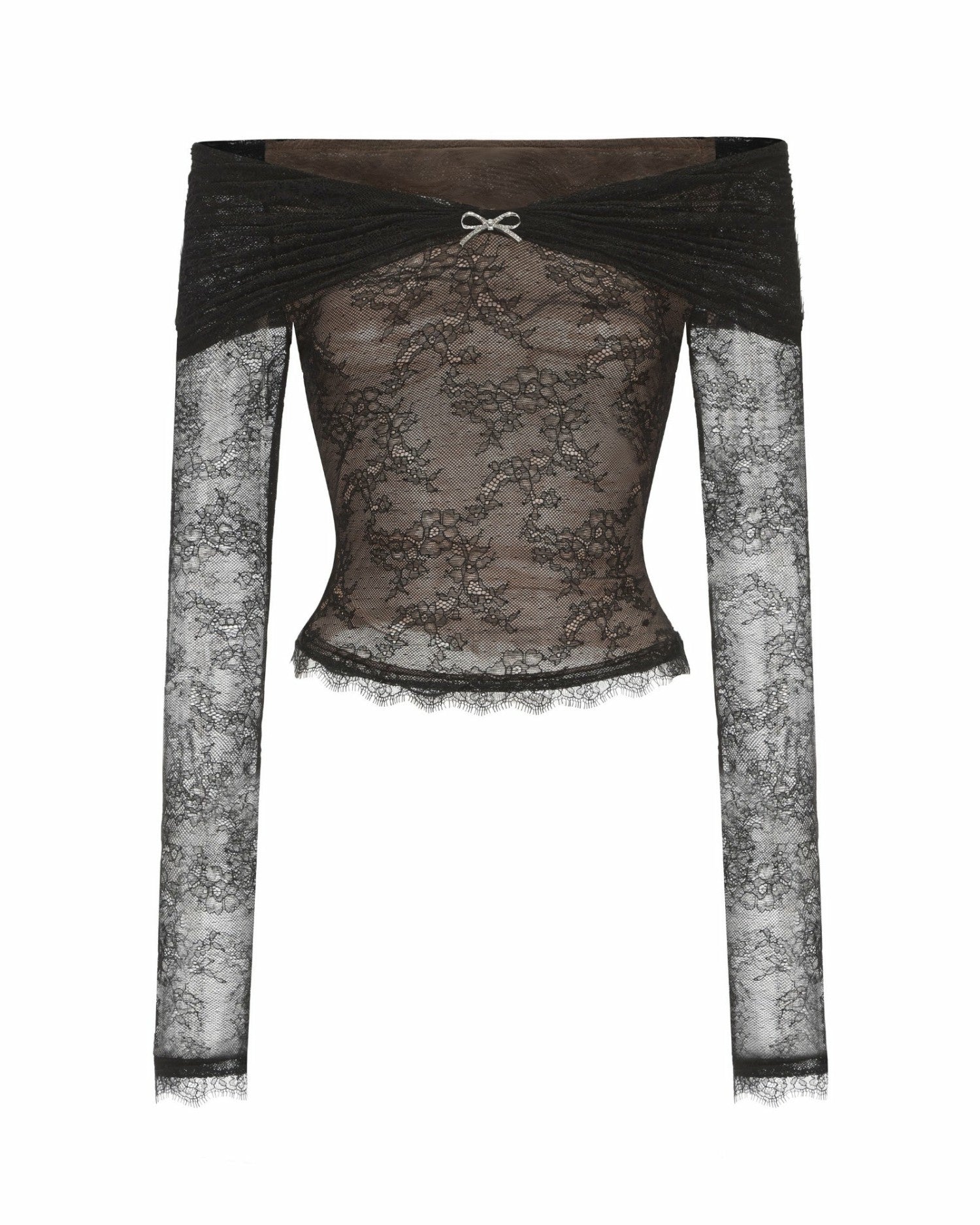 Evelina Top: Black Lace Top for Date Night | Nana Jacqueline